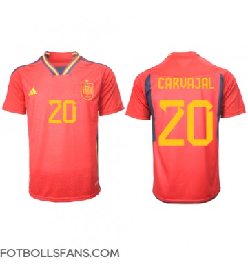 Spanien Daniel Carvajal #20 Replika Hemmatröja VM 2022 Kortärmad